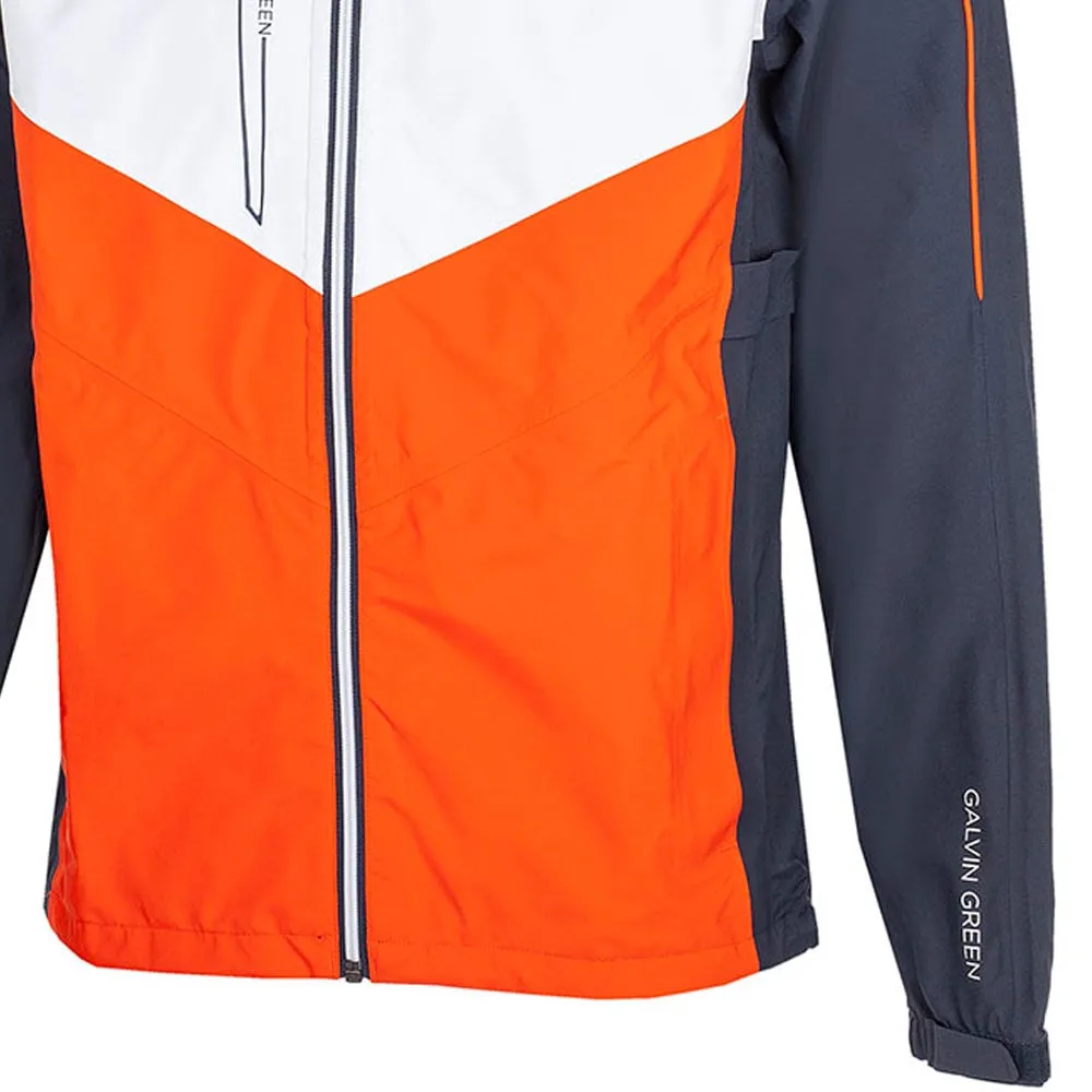 Galvin Green Armstrong Gore-Tex Paclite Waterproof Jacket - Navy/Orange/White Polished Casual