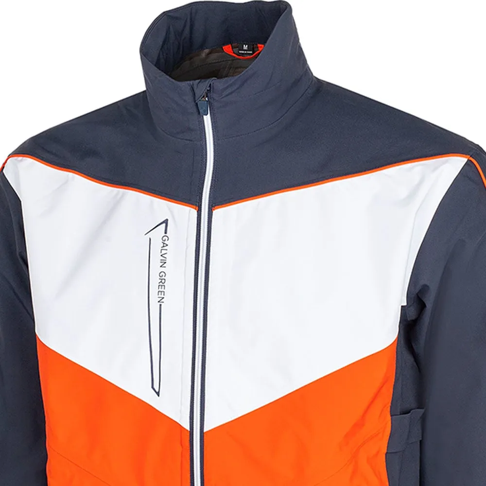 Galvin Green Armstrong Gore-Tex Paclite Waterproof Jacket - Navy/Orange/White Sun Protective Fabric Reflective accents
