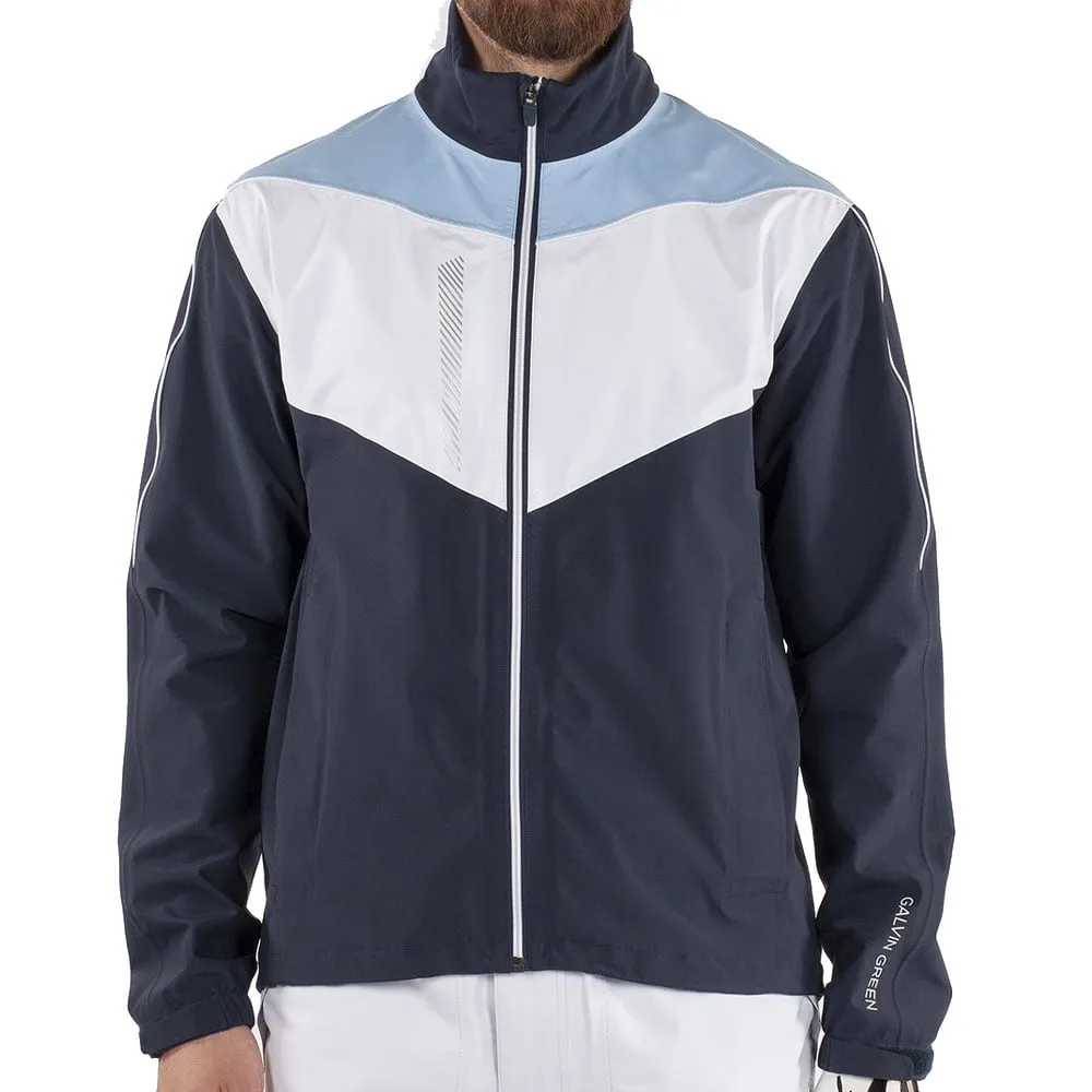Galvin Green Armstrong Gore-Tex Paclite Waterproof Jacket - Navy/White/Blue Bell Anti Slip Shoulder Pads