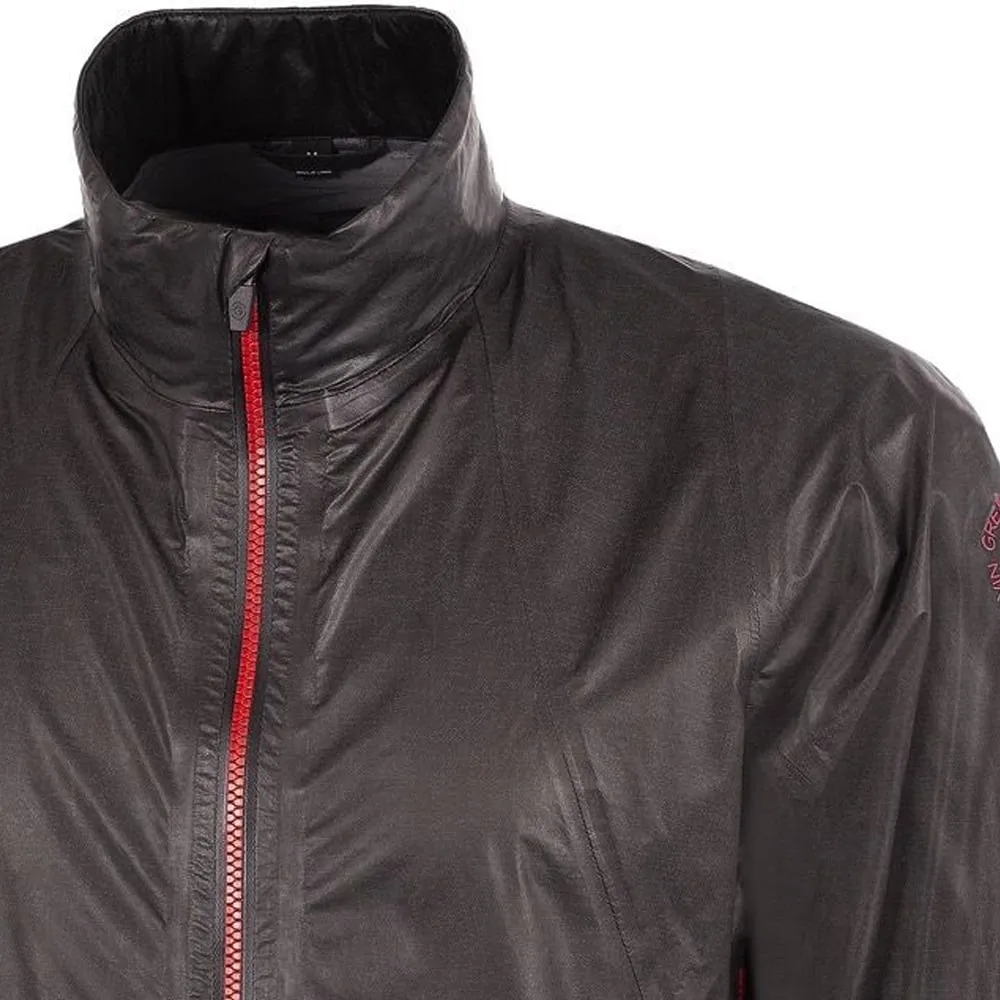 Light Reflective Zippers Multi Layer Option Galvin Green Ashby Waterproof ShakeDry Gore-Tex 1/2 Zip Jacket - Ash Grey/Red
