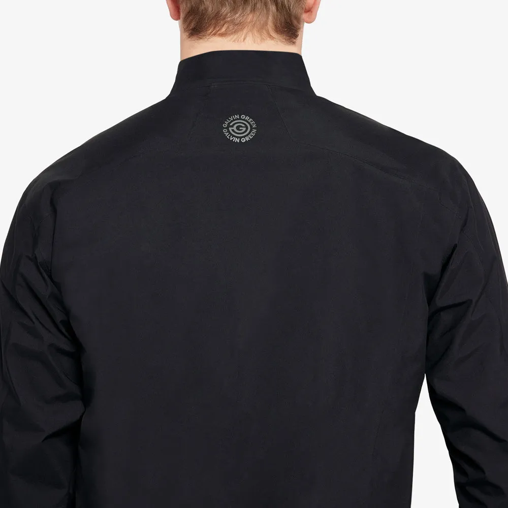 Galvin Green Aston Waterproof Jacket - Black Elastic cuffs AdjustableHood
