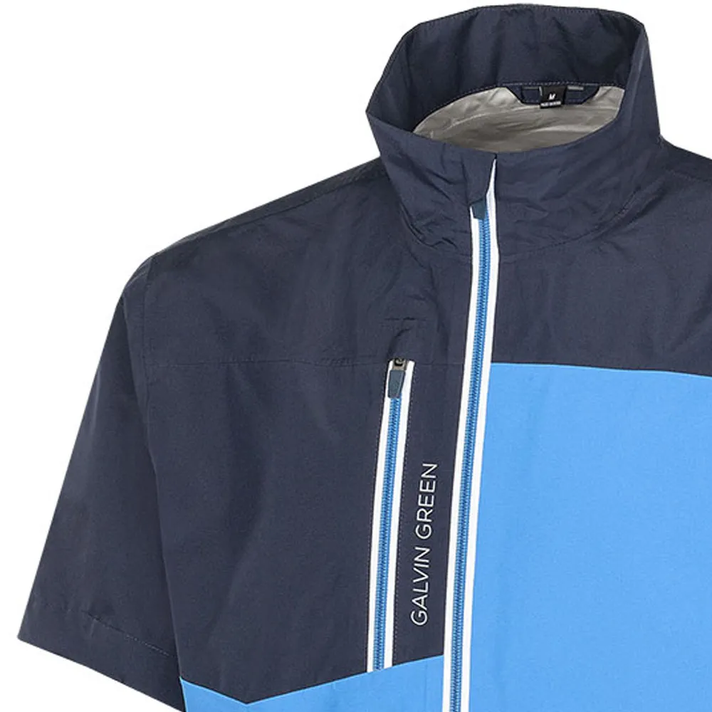Galvin Green Axl Gore-Tex Paclite Jacket - Light Blue/Navy/White DoubleLayeredHem