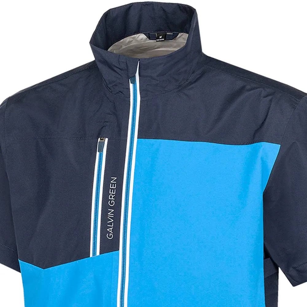 Galvin Green Axl Gore-Tex Paclite Jacket - Light Blue/Navy/White ReflectiveTrimDetails water proof
