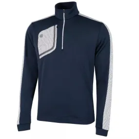 Fleece Lined Interior NoiseReduciting Fabric Galvin Green Dwight Insula Pullover -  Navy/White