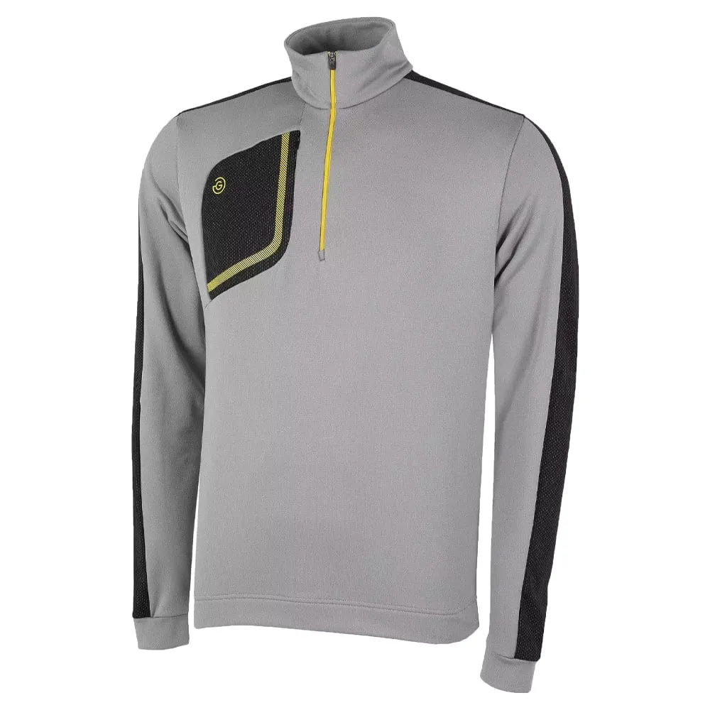 Galvin Green Dwight Insula Pullover - Sharkskin/Black/Yellow Effortless Travel Wear