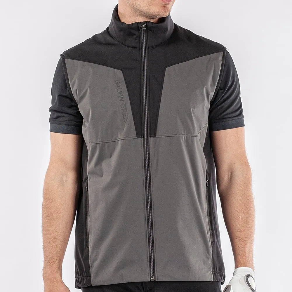 Galvin Green Lathan Interface-1 Wind Vest - Forged Iron/Black polka dotted Low Profile Fastenings