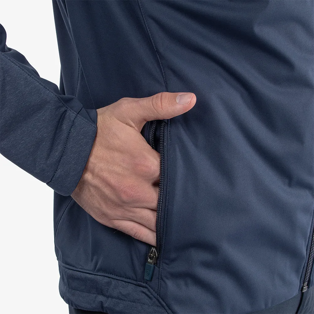 Eco Friendly Fabric Breathable Mesh Panels Galvin Green Layton Jacket - Navy