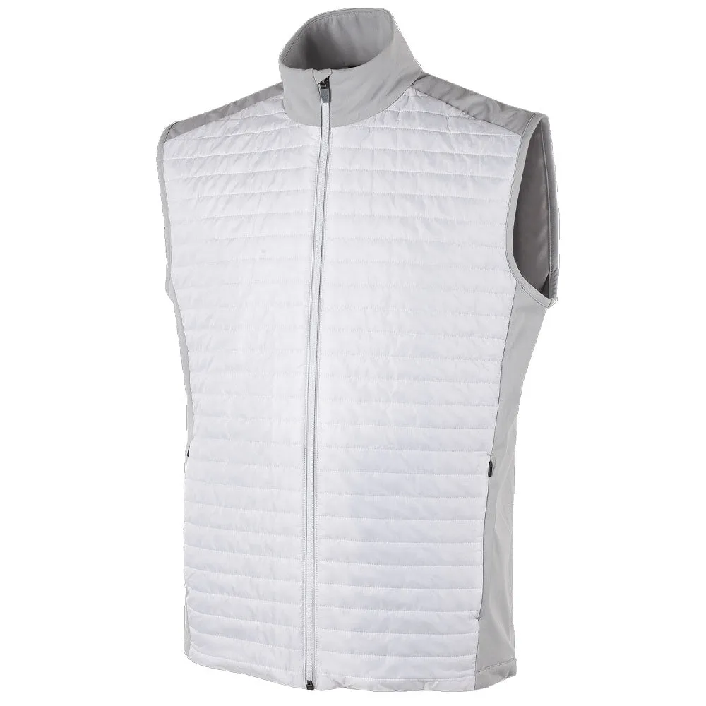 Unisex Subtle pattern Galvin Green Louie Interface-1 Bodywarmer - White/Cool Grey