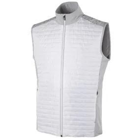 Unisex Subtle pattern Galvin Green Louie Interface-1 Bodywarmer - White/Cool Grey