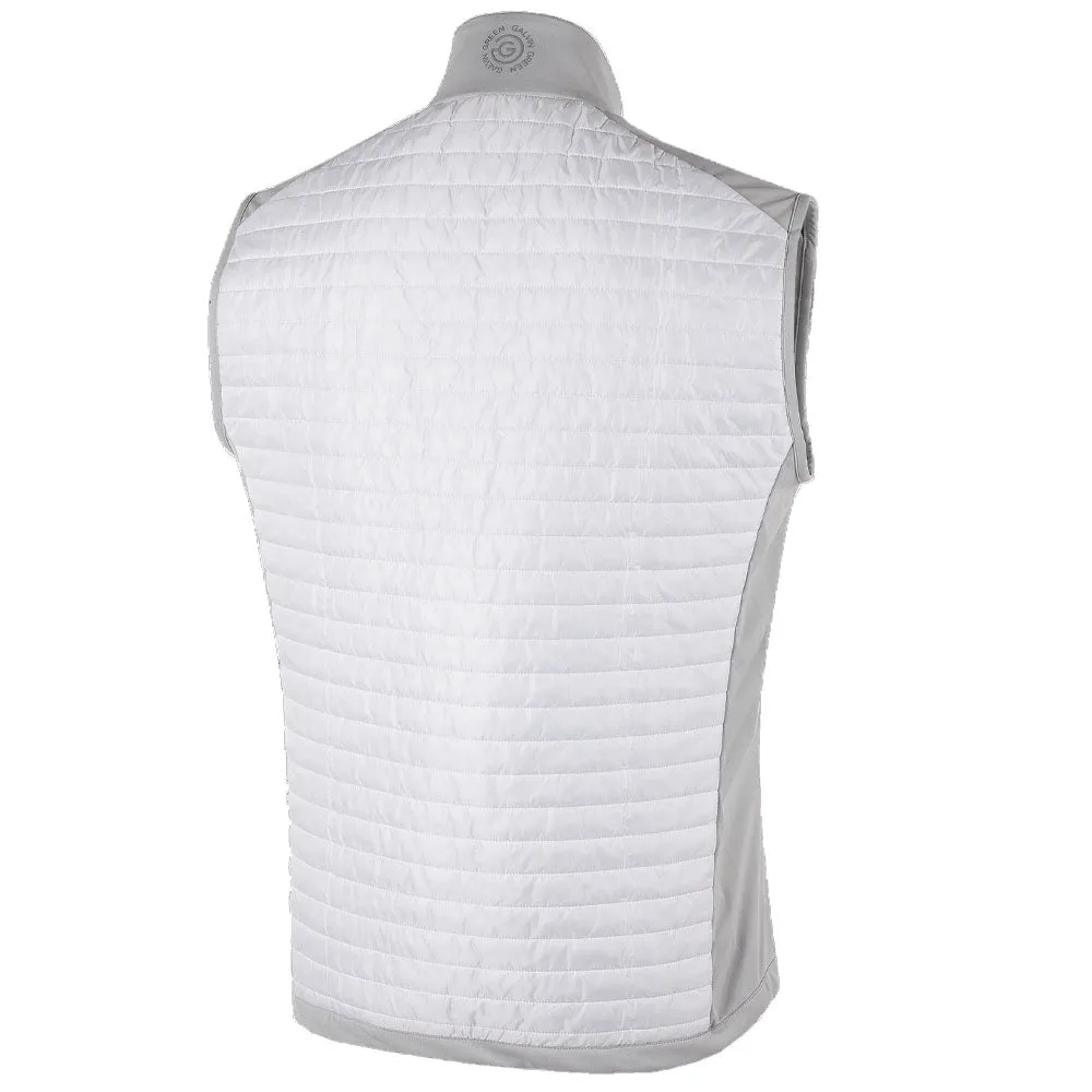 Galvin Green Louie Interface-1 Bodywarmer - White/Cool Grey Water Resistant Fabric