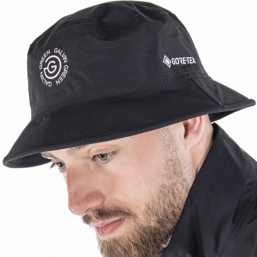 Galvin Green Astro Gore-Tex Paclite Waterproof Hat - Black Casual Daywear Smooth Finish