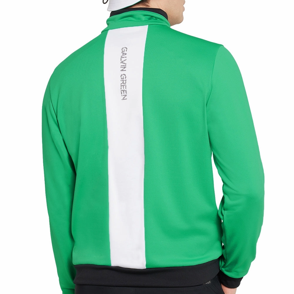 Galvin Green Dario Full Zip Mid Layer - Golf Green/White Urban Fashion Everyday Look