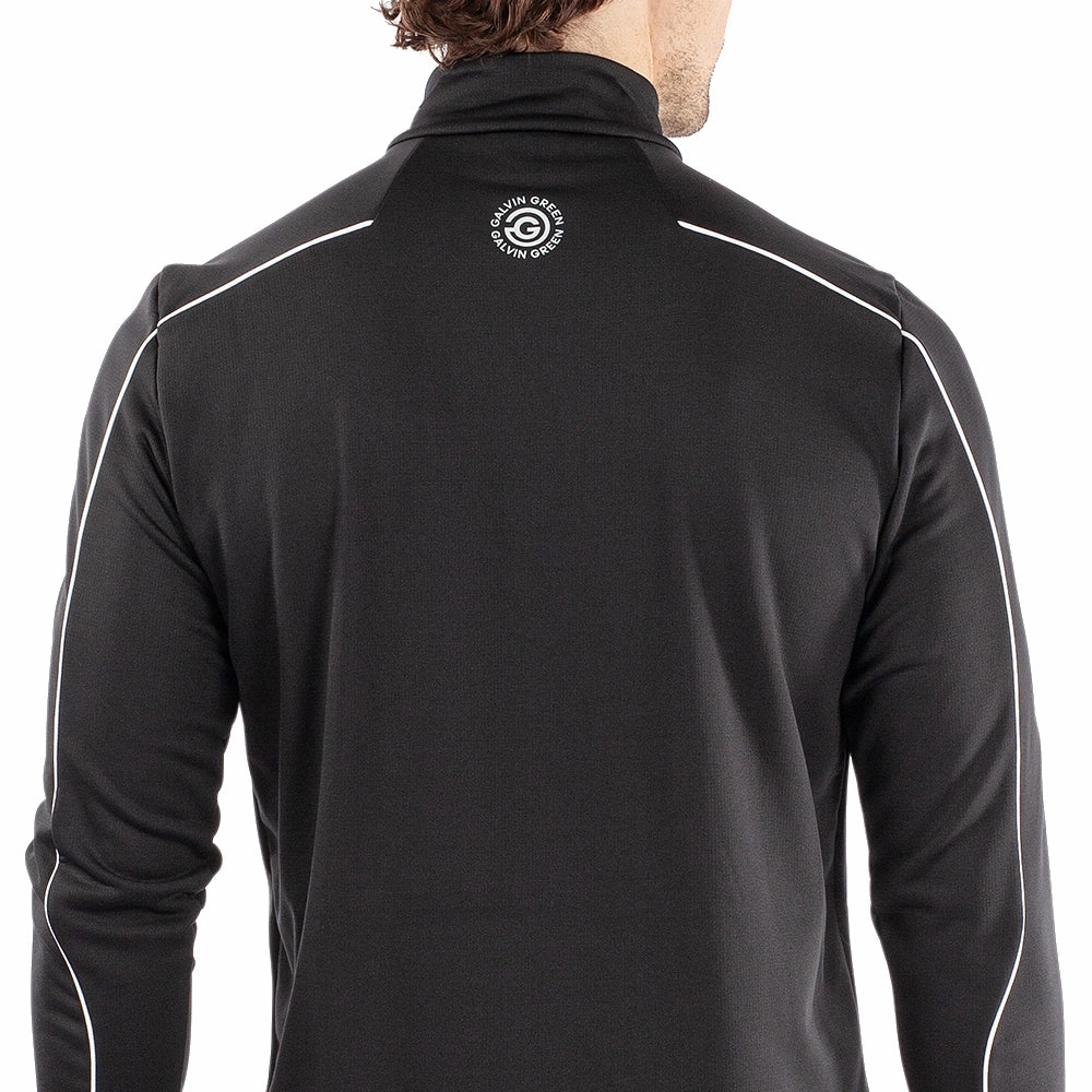 Galvin Green Dave 1/4 Zip Pullover - Black/White Windproof Design short sleeves