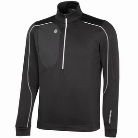 Galvin Green Dave 1/4 Zip Pullover - Black/White Cozy Style Plus Size