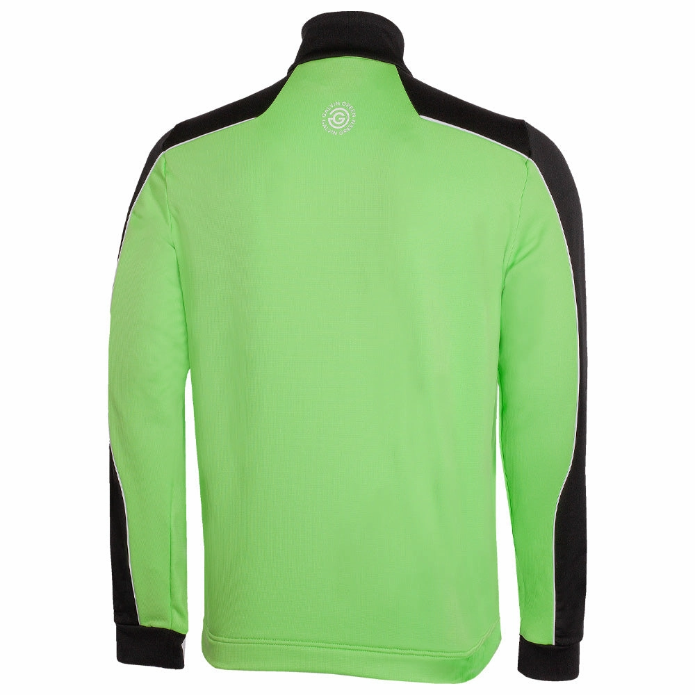 pattern trend Designer Galvin Green Dave 1/4 Zip Pullover - Fresh Green/Black