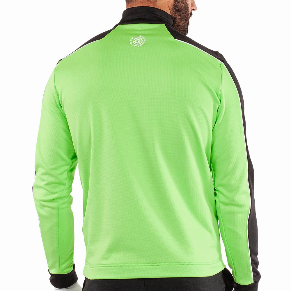 Custom made product nautical charm Galvin Green Dave 1/4 Zip Pullover - Fresh Green/Black