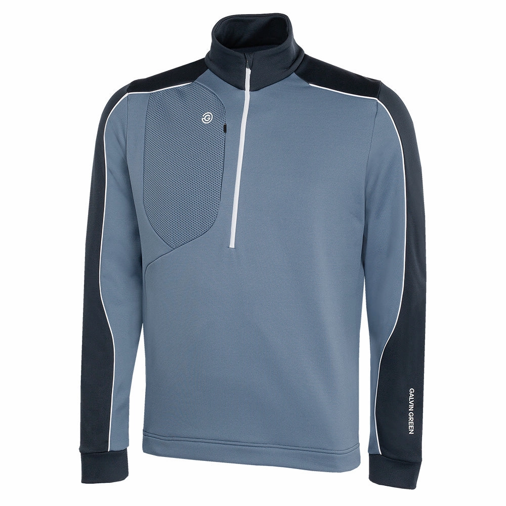 Galvin Green Dave 1/4 Zip Pullover - Moonlight Blue/Navy Everyday Comforts twill