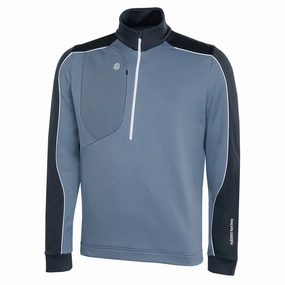 Galvin Green Dave 1/4 Zip Pullover - Moonlight Blue/Navy Everyday Comforts twill