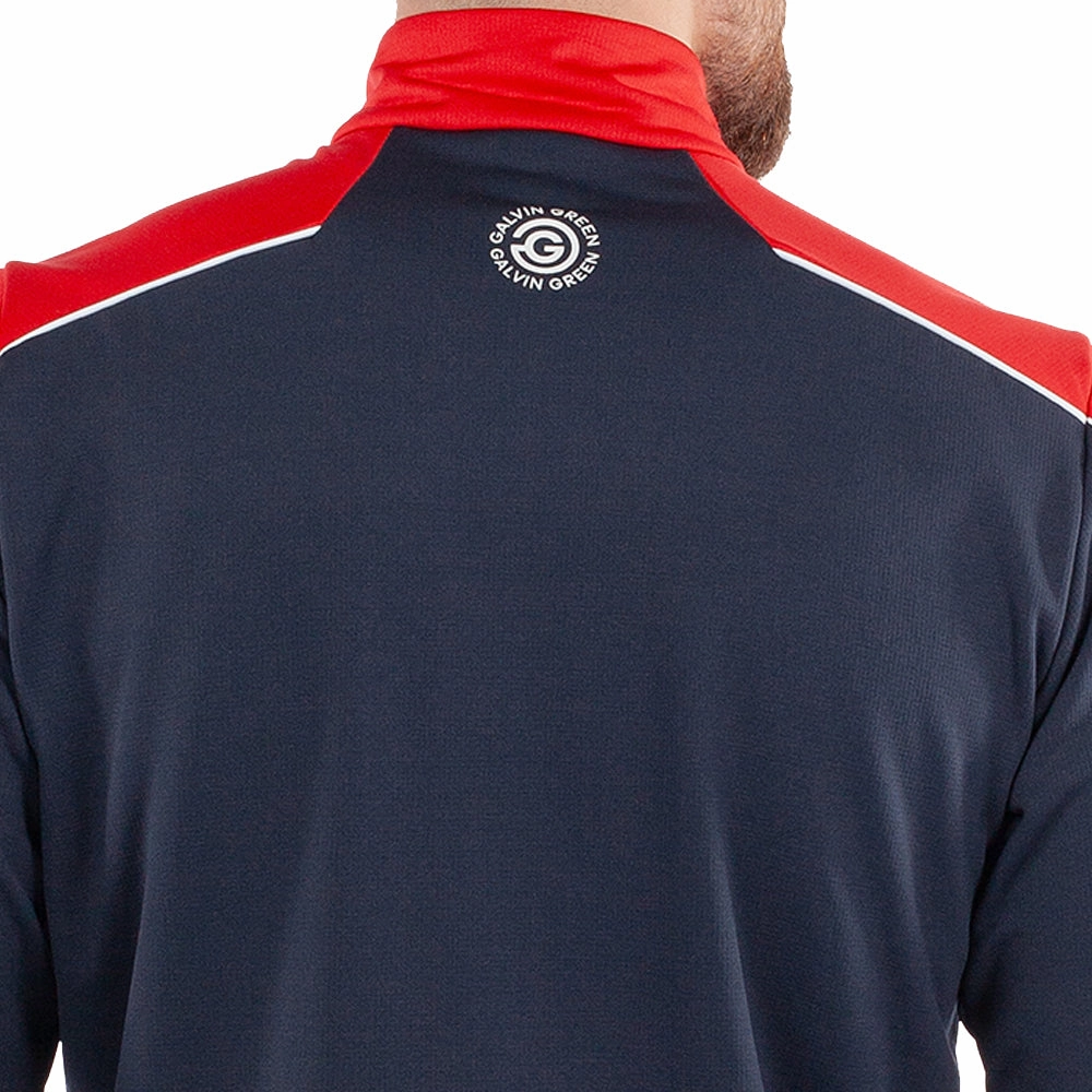 appropriate for sports Galvin Green Dave 1/4 Zip Pullover - Navy/Red