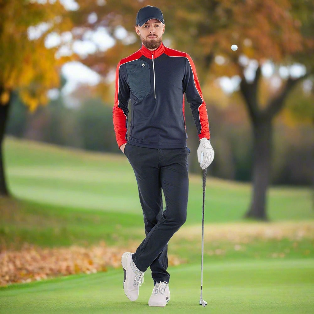 Cold Layer Galvin Green Dave 1/4 Zip Pullover - Navy/Red