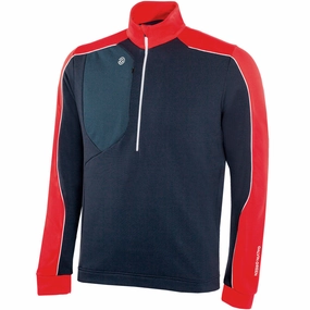 Comfy Hoodies Simple Style Galvin Green Dave 1/4 Zip Pullover - Navy/Red