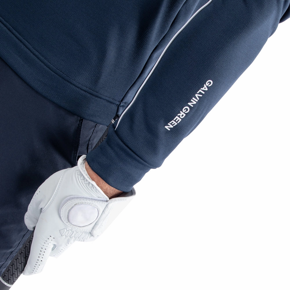 Cold-Weather Gear goes with jeans Galvin Green Dave 1/4 Zip Pullover - Navy/White