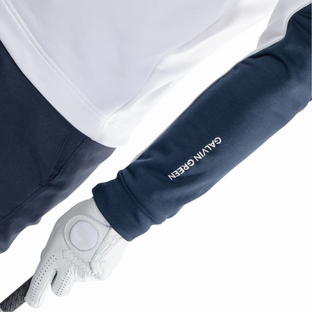 Trendy Look fade resistance Galvin Green Dave 1/4 Zip Pullover - White/Navy