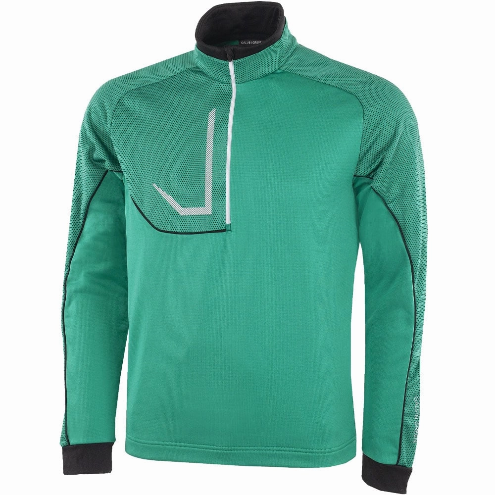 Timeless Wear Galvin Green Daxton Insula 1/2 Zip Sweater - Green/Black/White