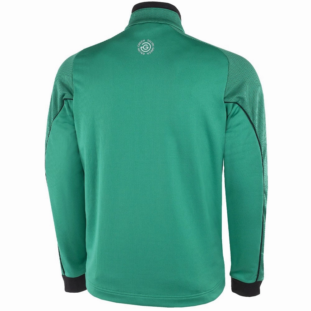 Comfy Basics Everyday Layer Galvin Green Daxton Insula 1/2 Zip Sweater - Green/Black/White
