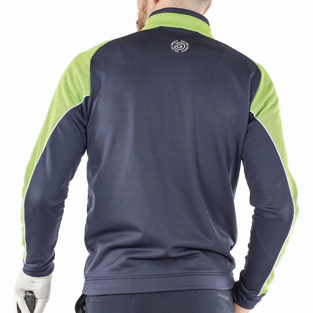 Cozy Basics Galvin Green Daxton Insula 1/2 Zip Sweater - Navy/Lime/White
