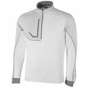 Layer Fit Galvin Green Daxton Insula 1/2 Zip Sweater - White/Cool Grey/Sharkskin
