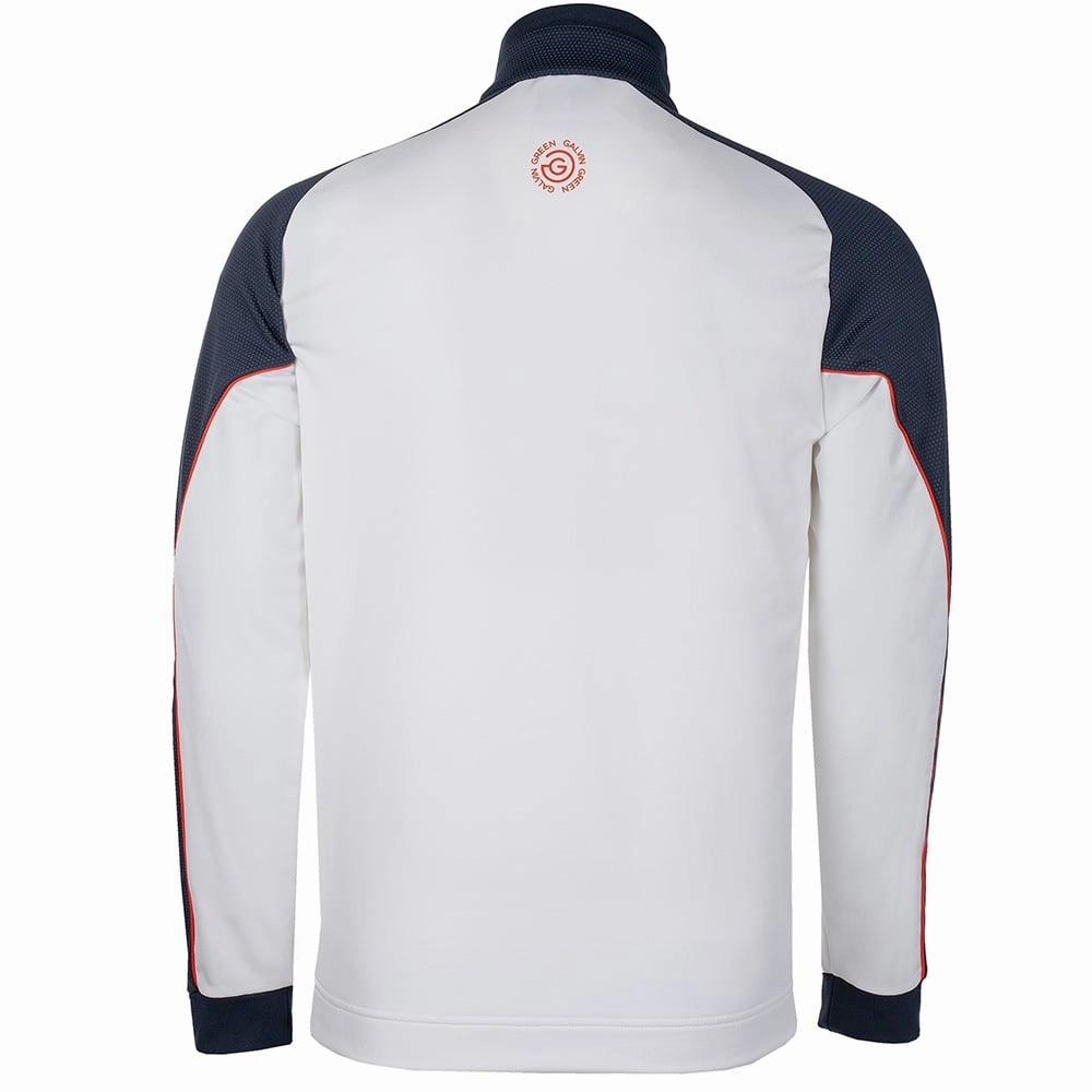 Galvin Green Daxton Insula 1/4 Zip Pullover - White/Navy/Orange Pullover