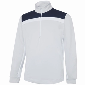 Galvin Green Dean 1/2 Zip Pullover - Cool Grey/Navy Daily Active Sporty Look