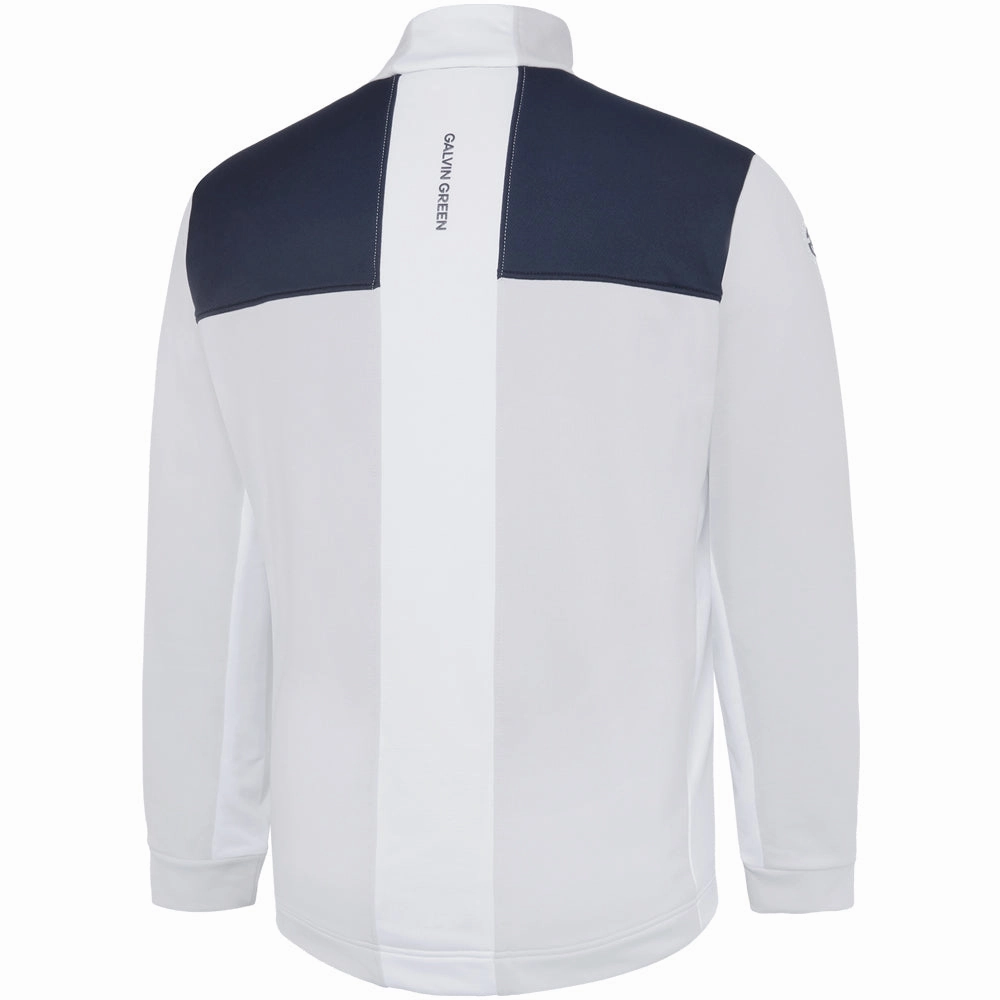 Galvin Green Dean 1/2 Zip Pullover - Cool Grey/Navy Versatile Layer