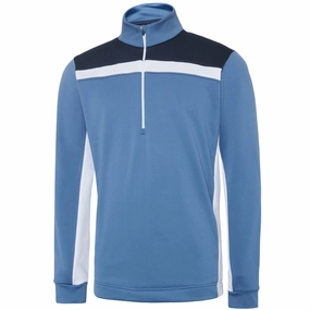Galvin Green Dean 1/2 Zip Pullover - Moonlight Blue/Navy product loop stability Timeless Look