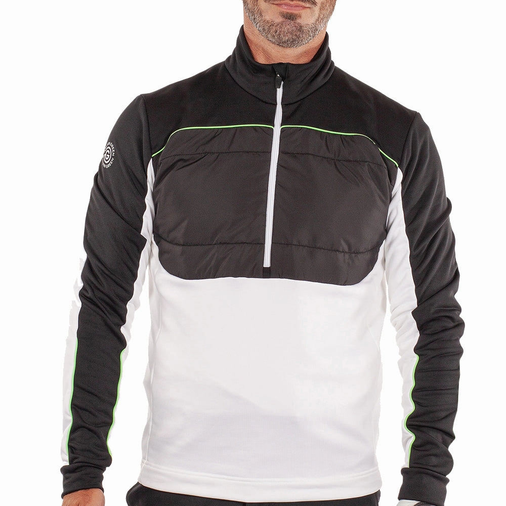 sequin Galvin Green Douglas 1/4 Zip Pullover - White/Black