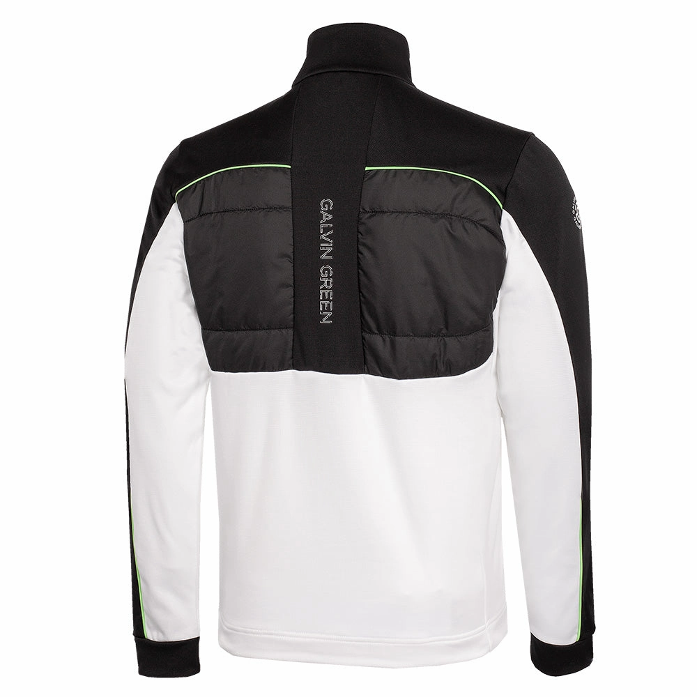 Galvin Green Douglas 1/4 Zip Pullover - White/Black Layer Comfort Anti-pilling