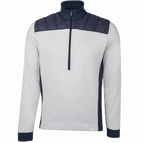 Galvin Green Durante Insula 1/4 Zip Pullover - Cool Grey/Navy uncollared Adult Size