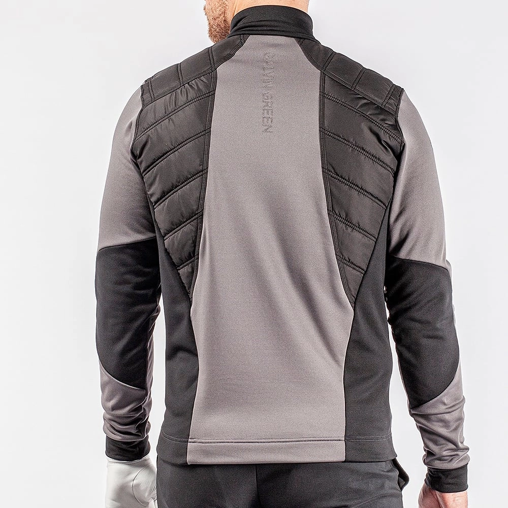 product social responsibility Galvin Green Durante Insula 1/4 Zip Pullover - Forged Iron/Black