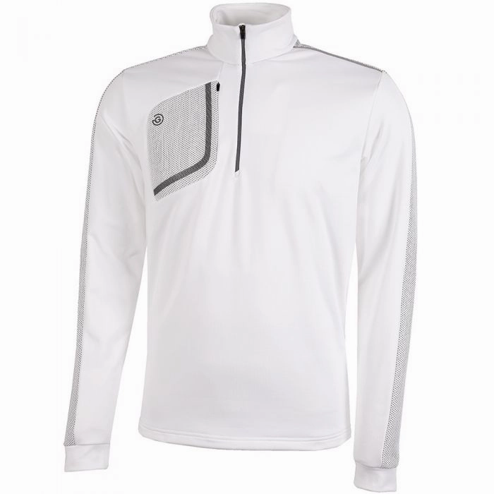 Galvin Green Dwight Insula Golf Pullover - White/Sharkskin Tassel accents suitable for holidays