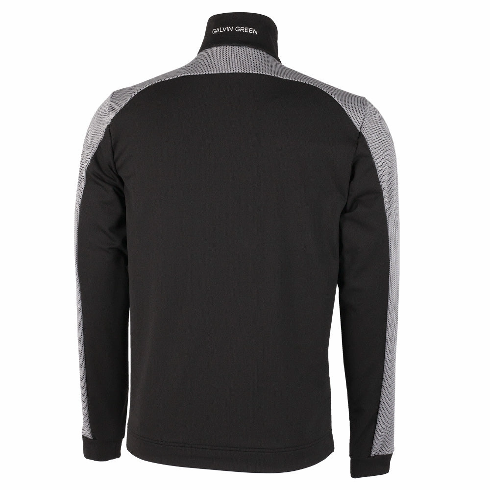 Galvin Green Dwight Insula Pullover - Black/Sharkskin scarf accents