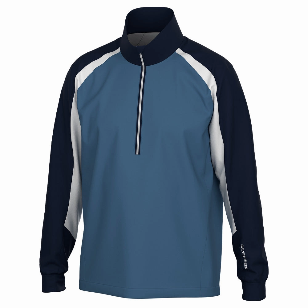 product sporty style statement tribal print Galvin Green Laurent Windproof Pullover Jacket - Moonlight Blue/Navy