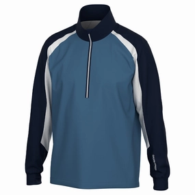 product sporty style statement tribal print Galvin Green Laurent Windproof Pullover Jacket - Moonlight Blue/Navy