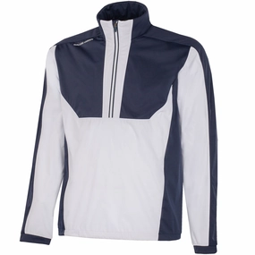 product business casual sophistication Cool in summer Galvin Green Lawrence Windstopper 1/4 Zip Pullover - White/Navy