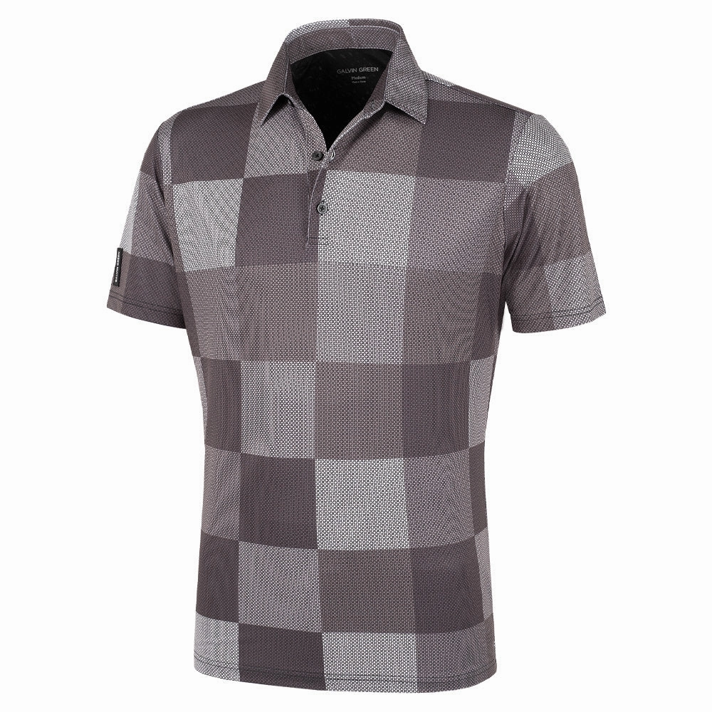 Galvin Green Mac Polo Shirt - Black/Sharkskin Light and Cozy