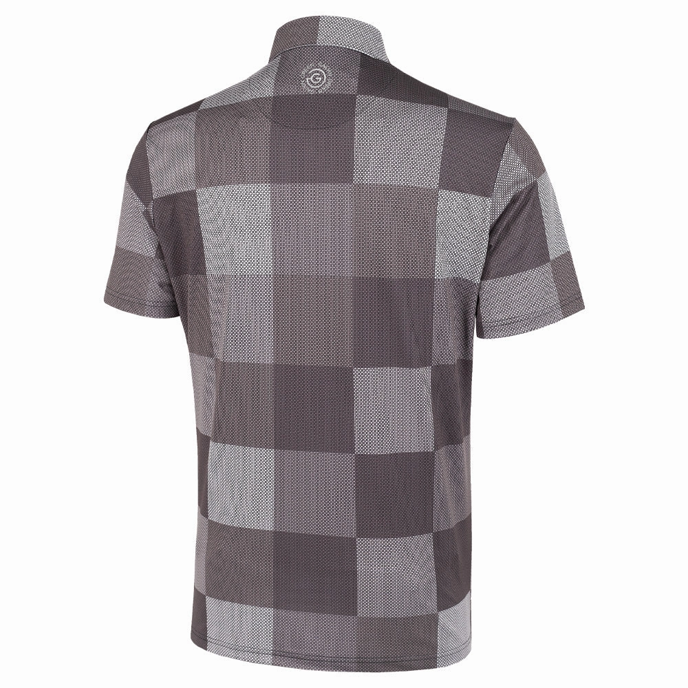 Flexible Neckband Modern Comfort Style Galvin Green Mac Polo Shirt - Black/Sharkskin