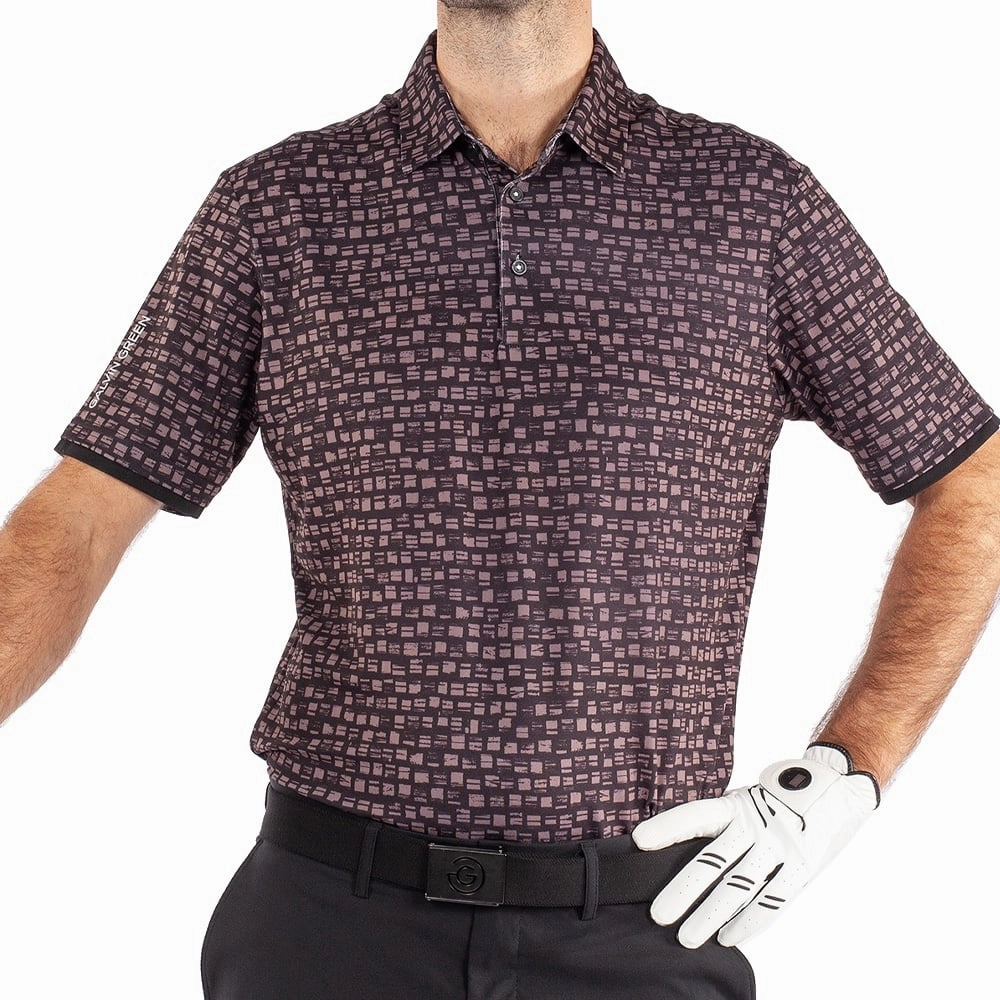 Galvin Green Mack Veltil8  Polo Shirt - Black/Sharkskin Classic Layer