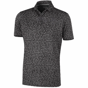 Street Casual Layered Collar Structure Galvin Green Mack Veltil8  Polo Shirt - Black/Sharkskin