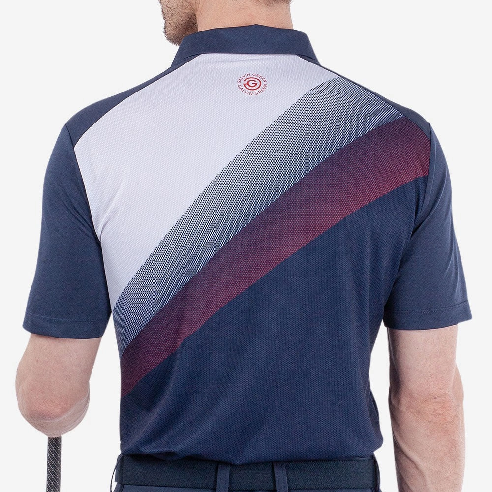 Galvin Green Macoy Polo Shirt - Navy/Red LongLastingColor