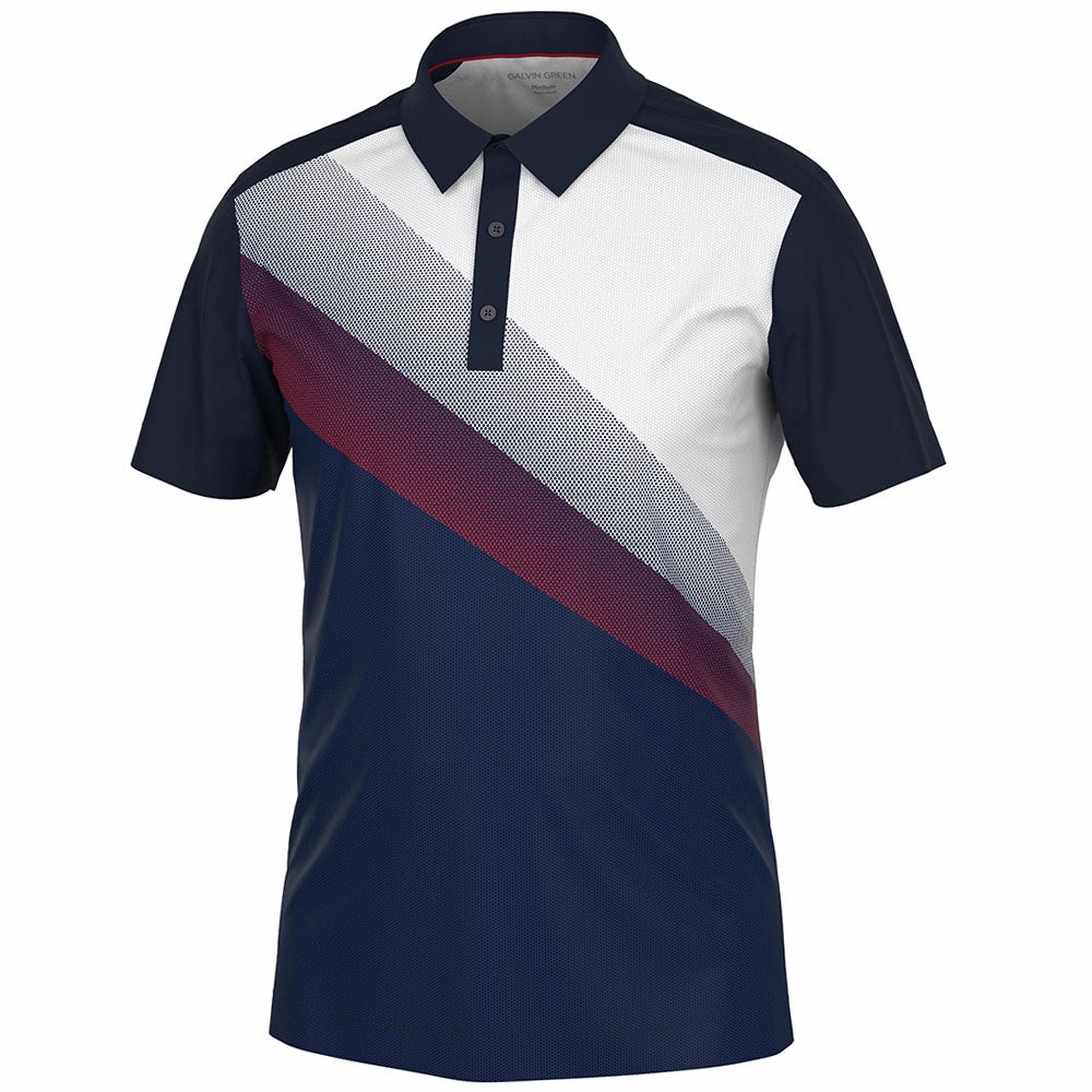 Galvin Green Macoy Polo Shirt - Navy/Red anniversary